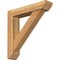 Ekena Millwork Traditional Slat Rough Sawn Bracket w/ Offset Brace, Western Red Cedar, 6"W x 28"D x 28"H BKT0604X28X28TRA06RWR - alternate 1